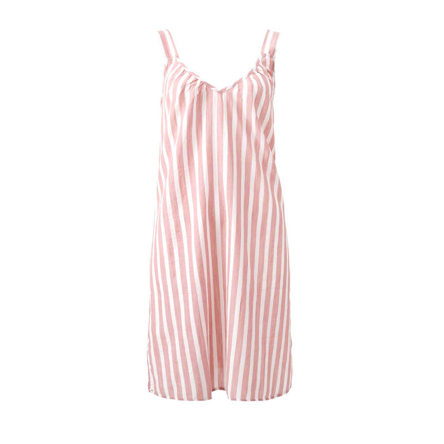 Wallace Cotton Isobel Wide Strap Stripe Nightie